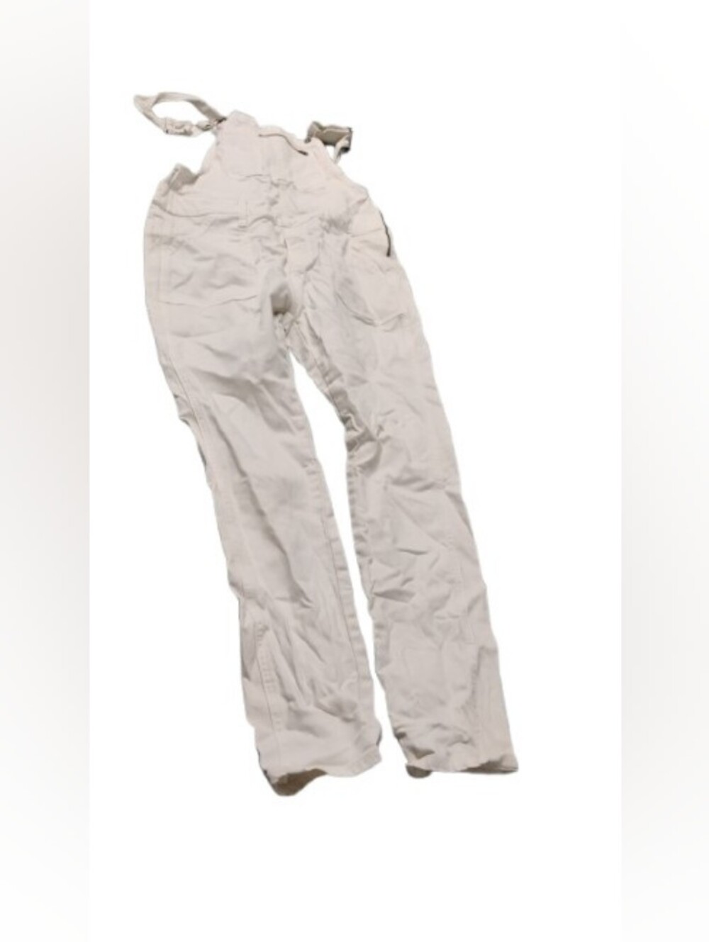 Madewell Women's White Side Zip Denim Overalls Sz S